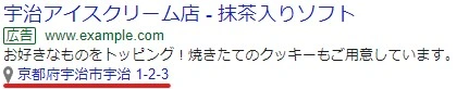 住所表示オプション