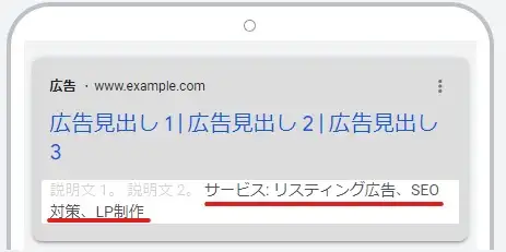 構造化スニペット表示オプション